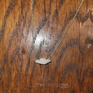 Kendra scott white druzy necklace
